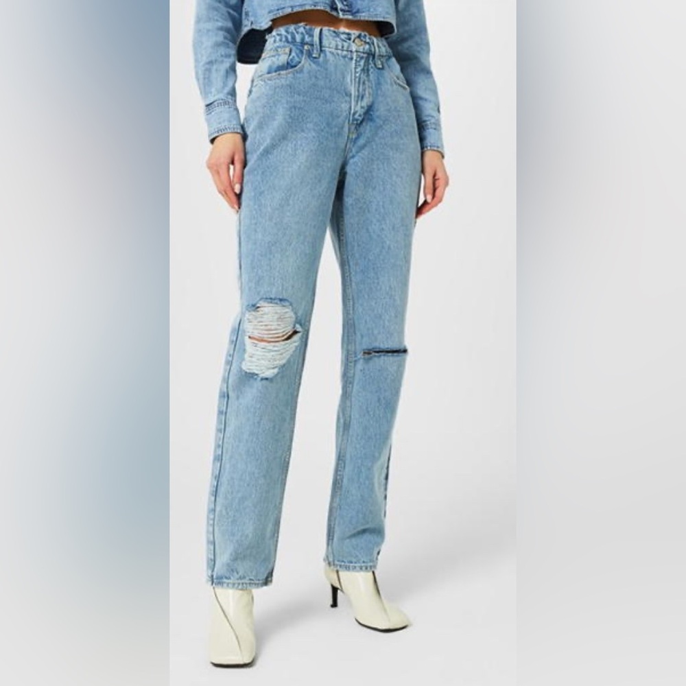 Good American GOOD 90'S ICON HIGH RISE STRAIGHT LEG JEANS GNIC999T Size 12/31